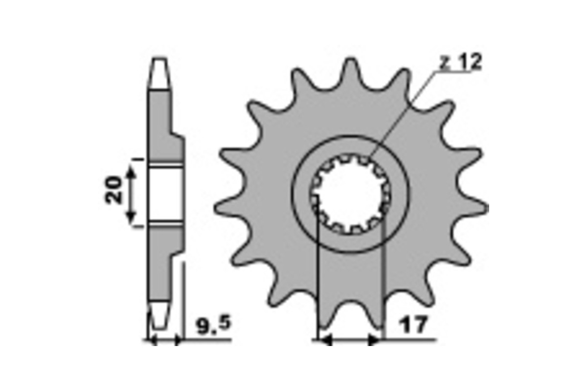 Pignon PBR acier standard 2084 - 428