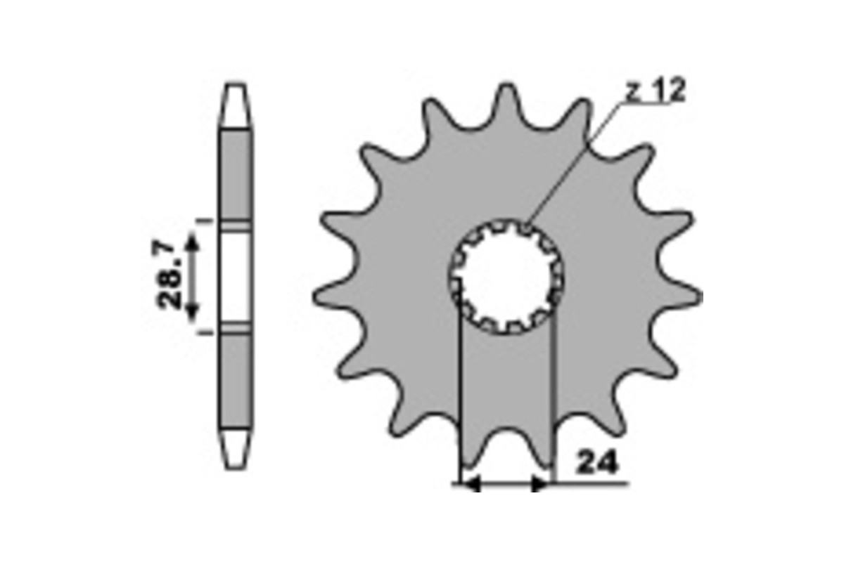Pignon PBR acier standard 526 - 530