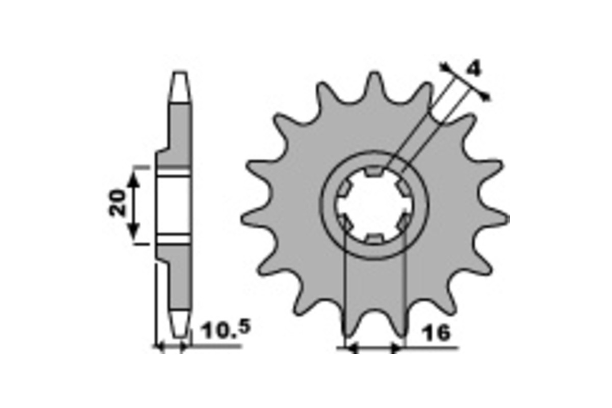 Pignon PBR acier standard 799 - 428