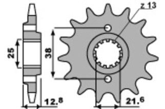 Pignon PBR acier standard 511 - 520