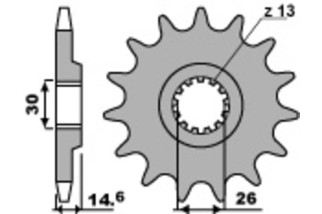 Pignon PBR acier standard 341 - 530