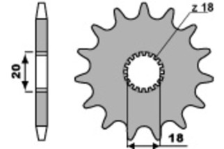 Pignon PBR acier standard 426 - 428