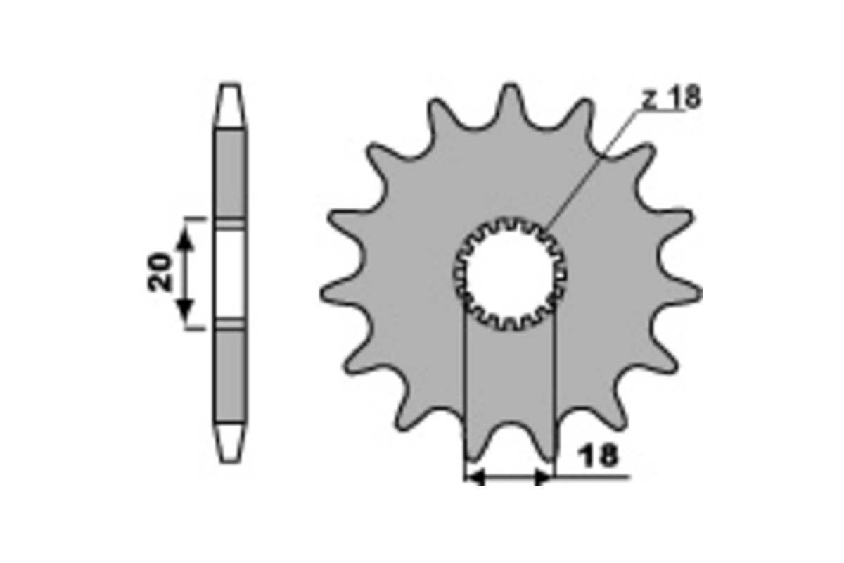 Pignon PBR acier standard 426 - 428