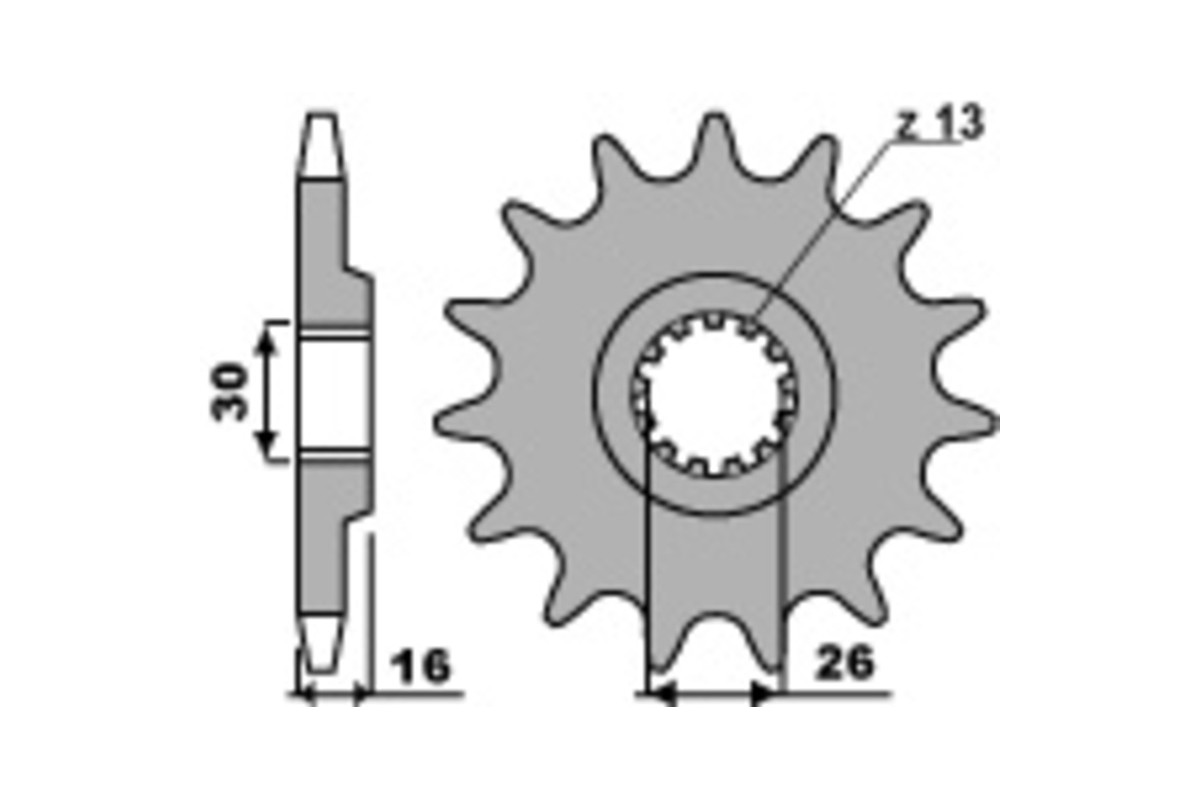 Pignon PBR acier standard 344 - 525
