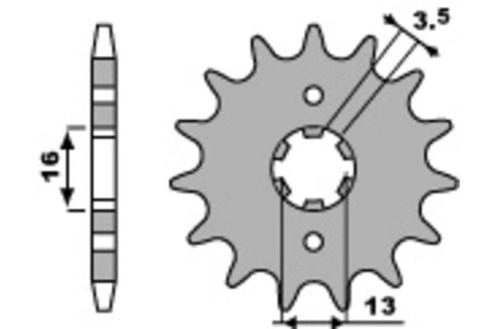 Pignon PBR acier standard 563 - 420