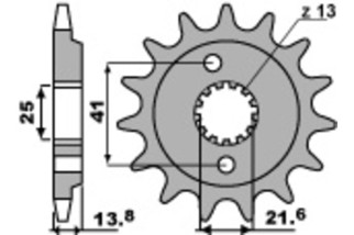 Pignon PBR acier anti-bruit 346 - 525