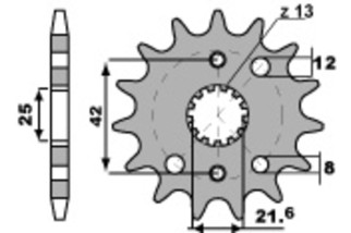 Pignon PBR acier standard 2080 - 530