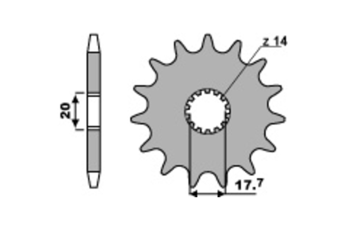 Pignon PBR acier standard 577 - 428