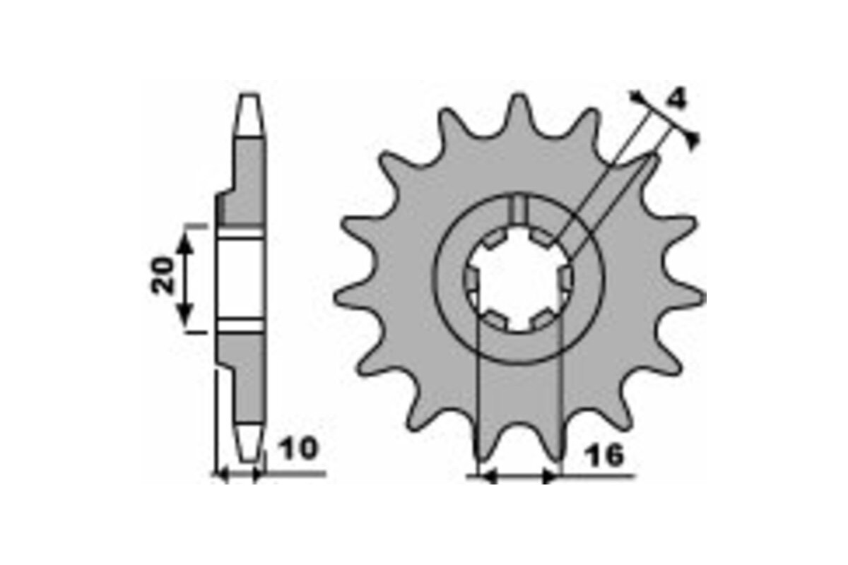 Pignon PBR acier standard 2066 - 520