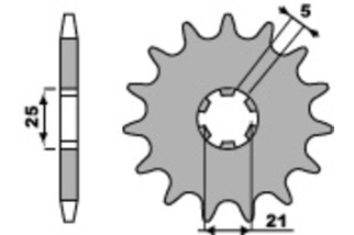 Pignon PBR acier standard 569 - 520