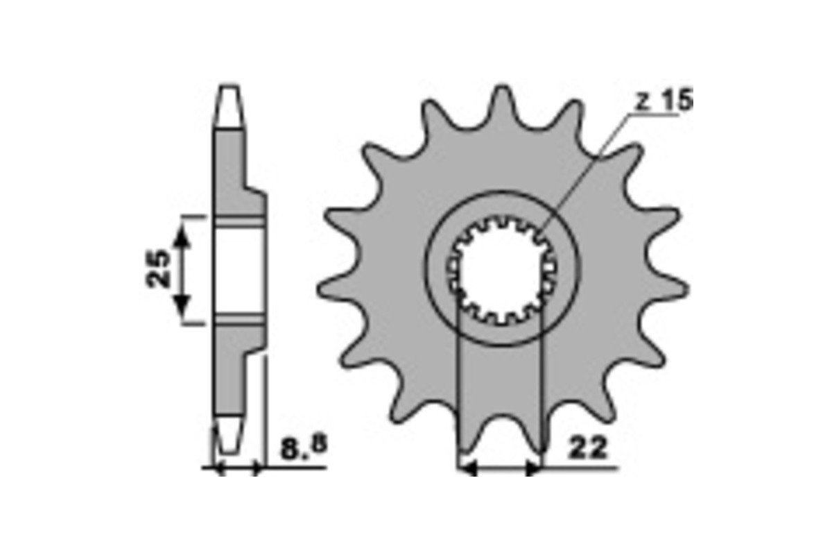 Pignon PBR acier standard 1248 - 520