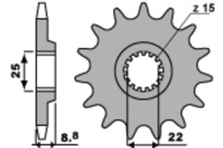 Pignon PBR acier standard 1248 - 520