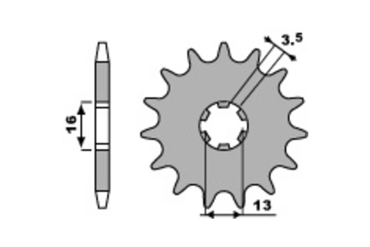 Pignon PBR acier standard 428 - 428