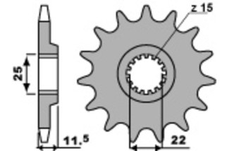 Pignon PBR acier standard 1252 - 520