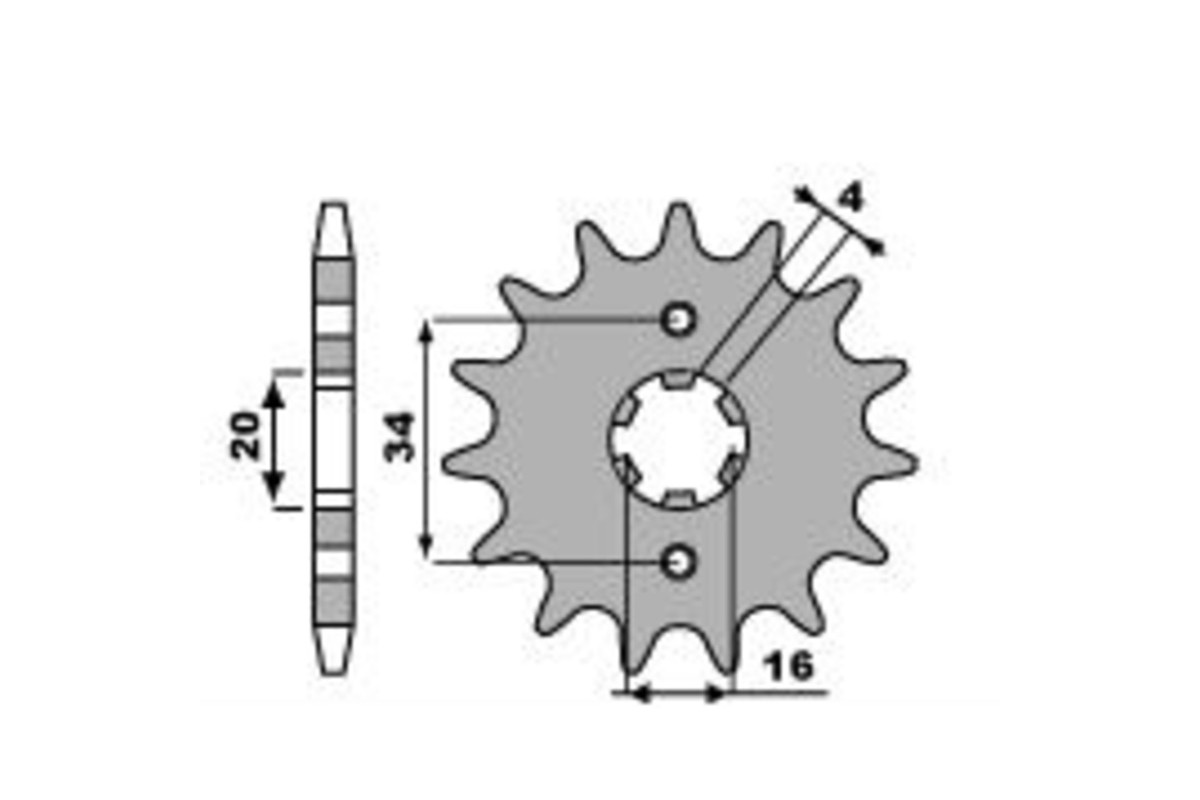 Pignon PBR acier standard 263 - 428