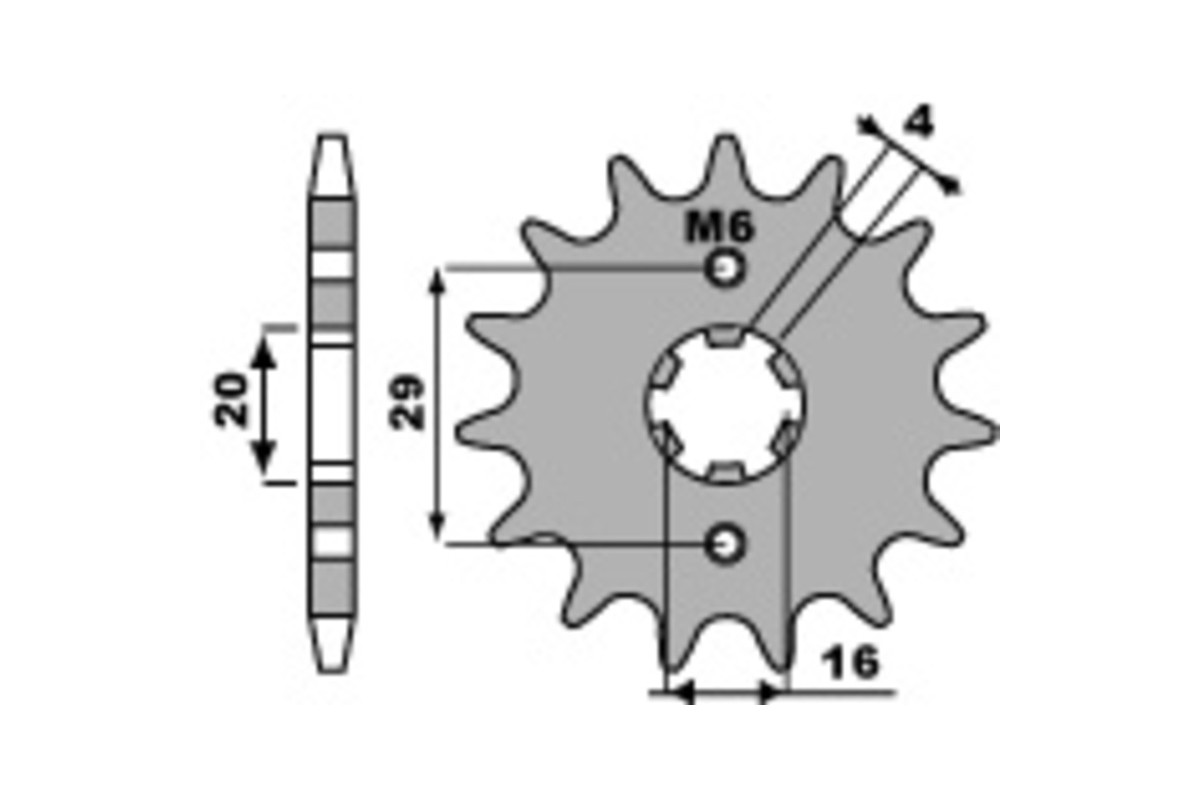 Pignon PBR acier standard 425 - 428