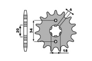 Pignon PBR acier standard 2037 - 428