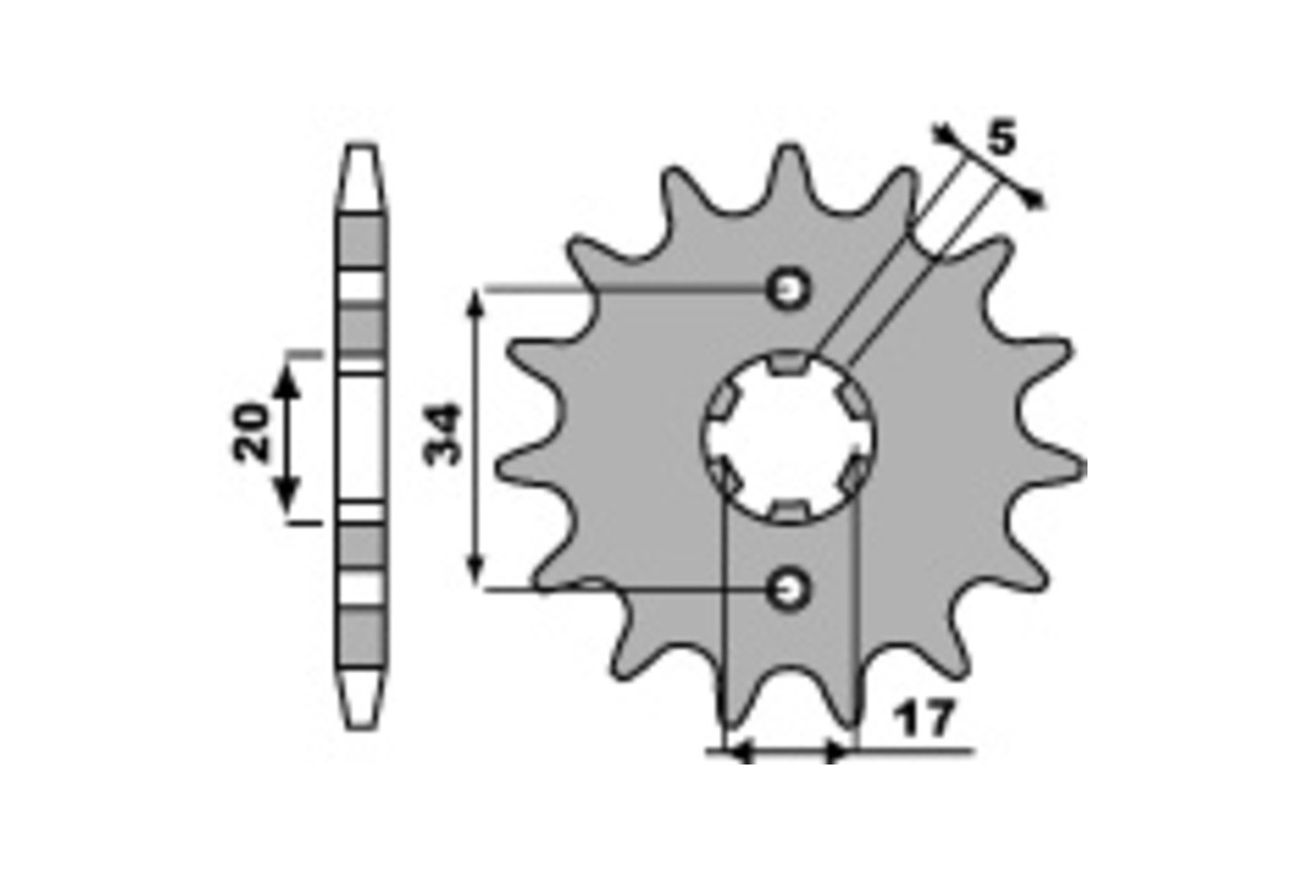Pignon PBR acier standard 2037 - 428