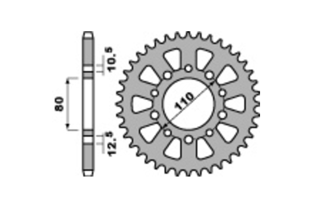 Pignon PBR acier standard 334 - 520