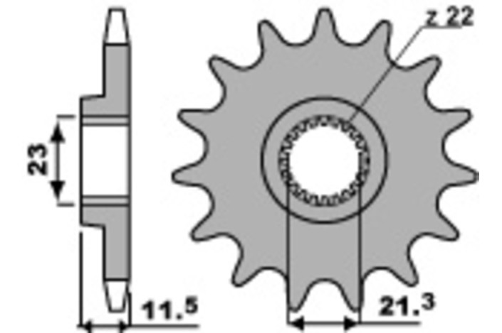 Pignon PBR acier standard 2051 - 520