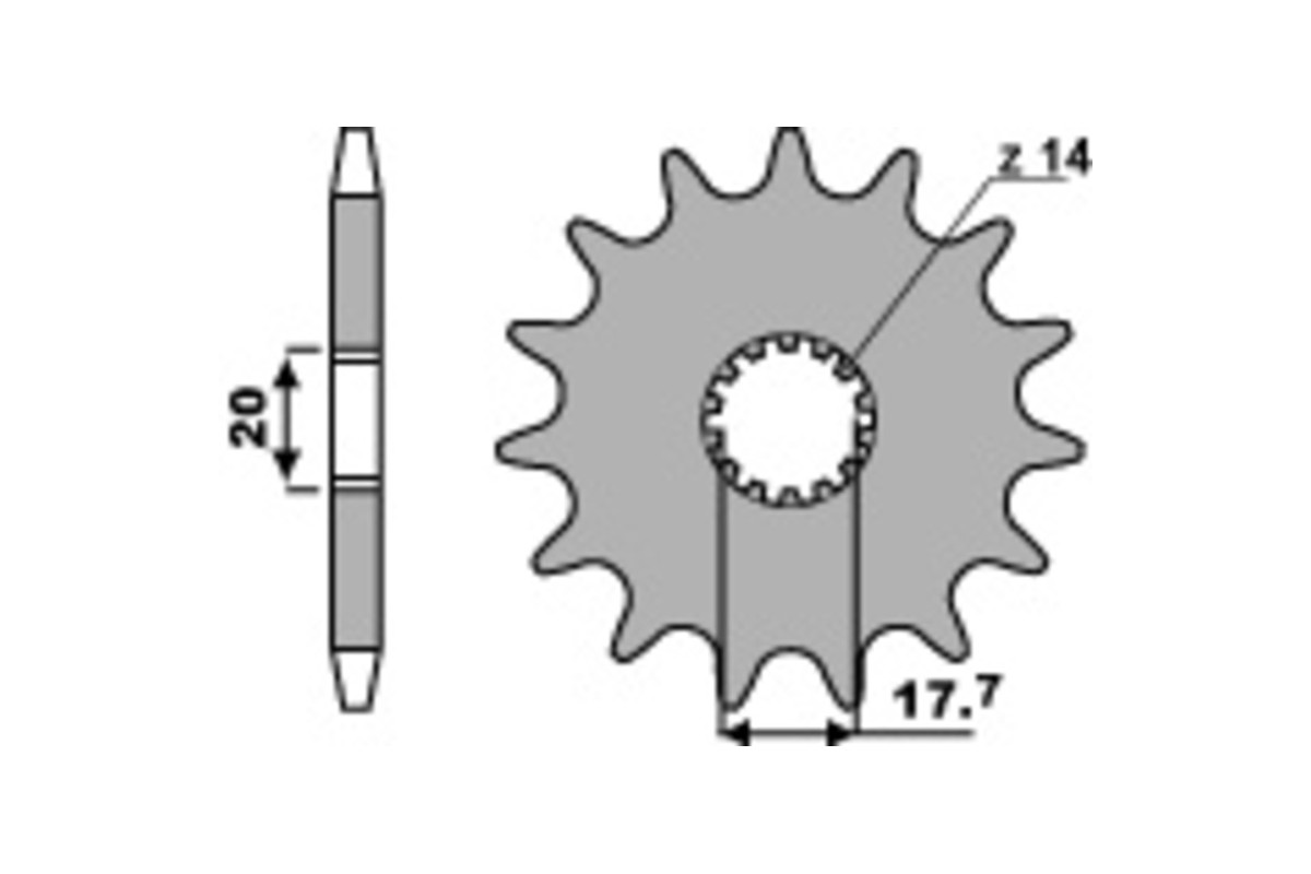 Pignon PBR acier standard 440 - 520