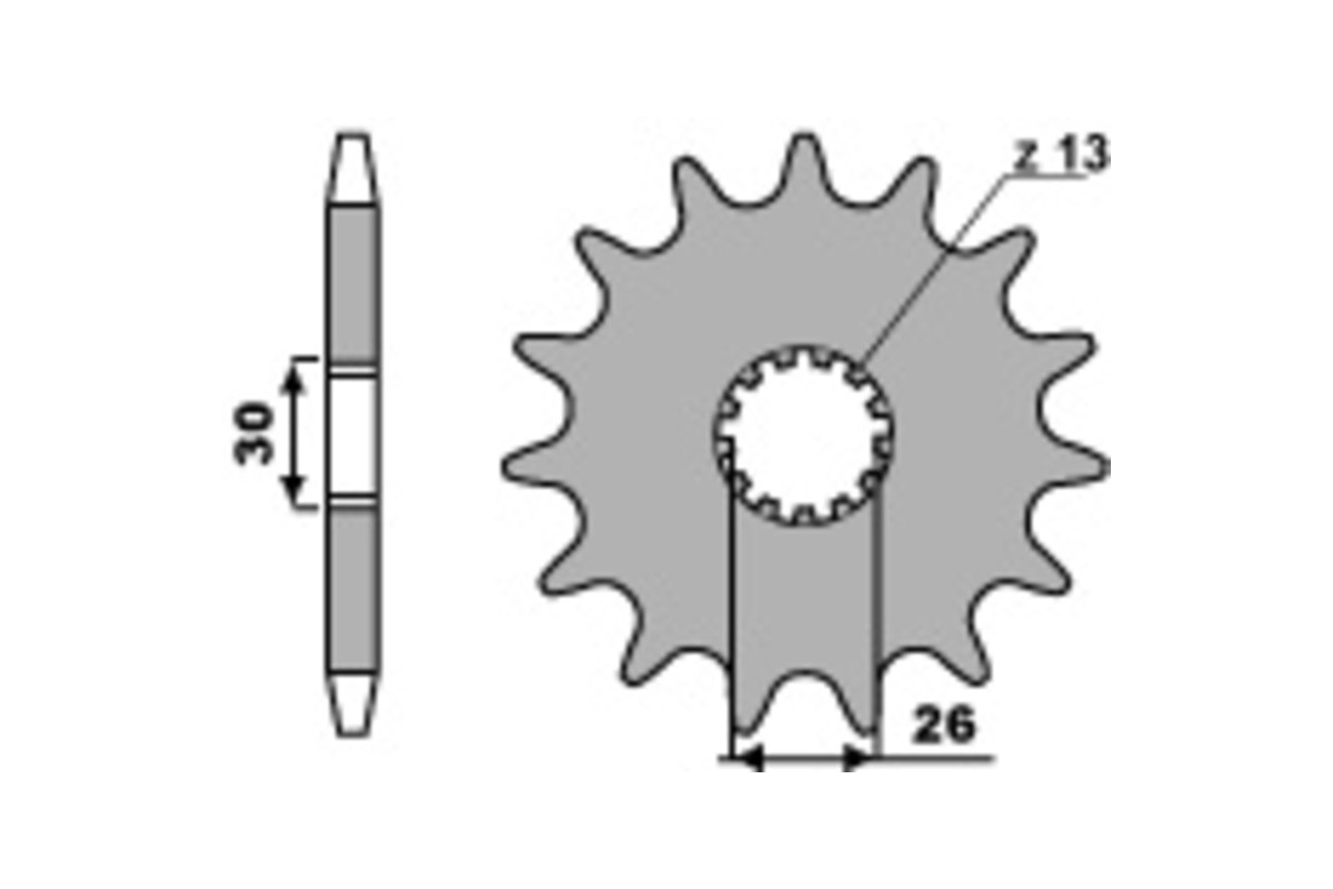Pignon PBR acier standard 2090 - 530