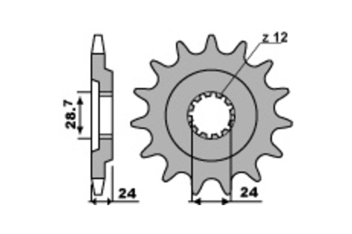 Pignon PBR acier standard 530 - 530