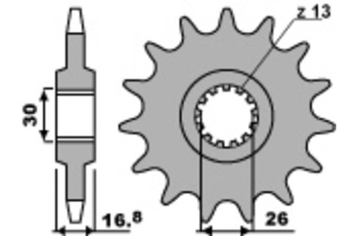 Pignon PBR acier standard 347M - 520