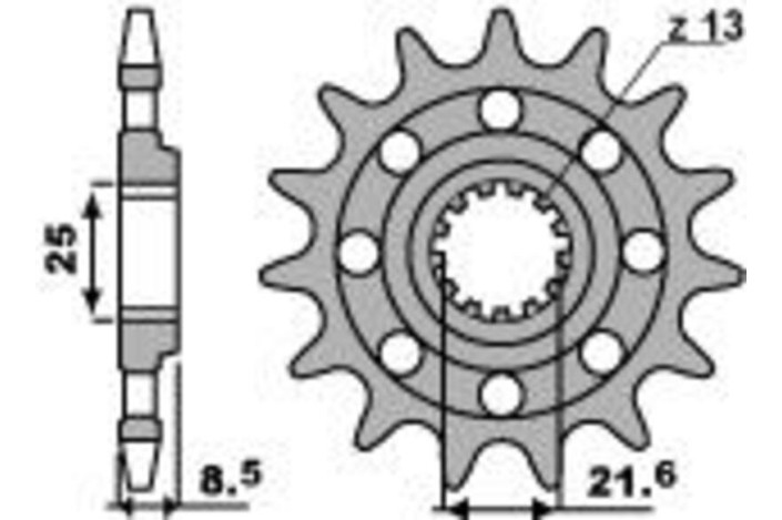 Pignon PBR acier standard 2179 - 520