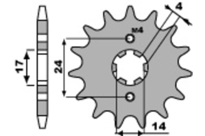 Pignon PBR acier standard 2153 - 420
