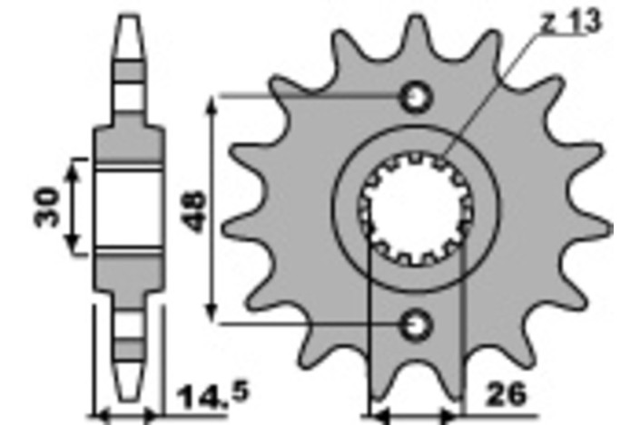 Pignon PBR acier standard 339 - 530