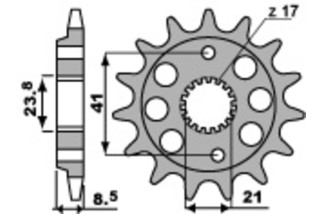 Pignon PBR acier standard 2071 - 520
