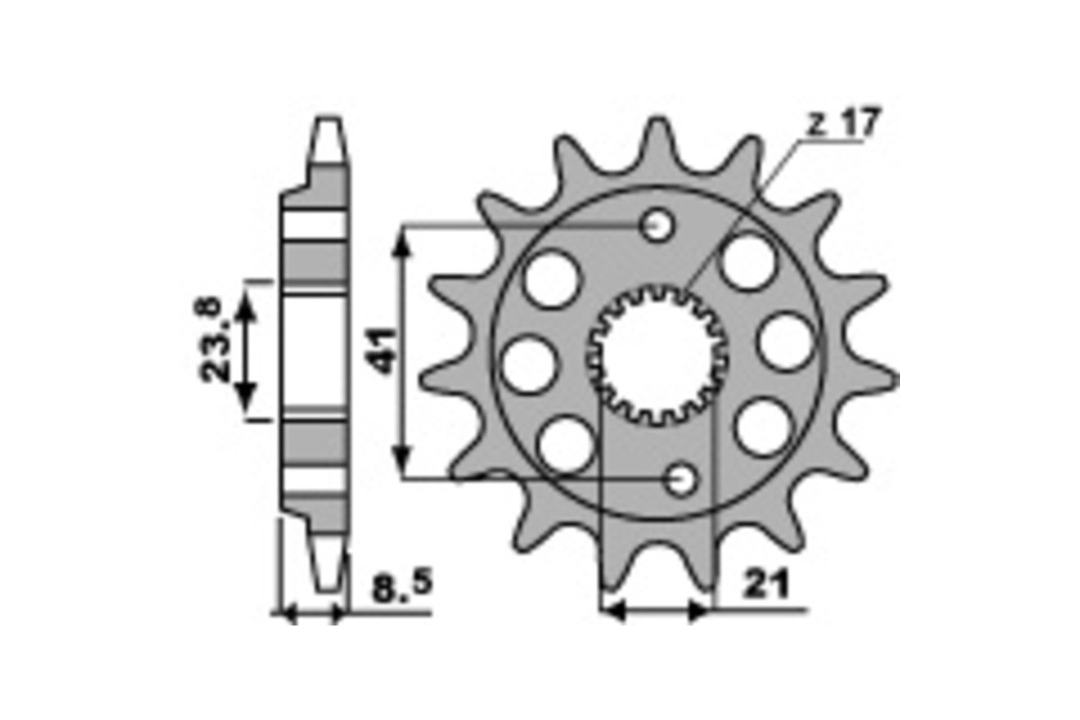 Pignon PBR acier standard 2071 - 520