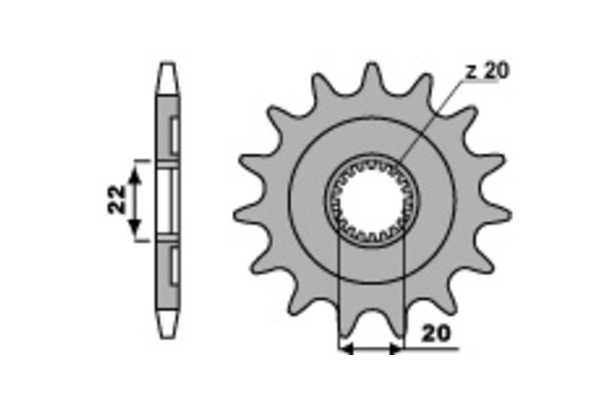 Pignon PBR acier standard 2103 - 520