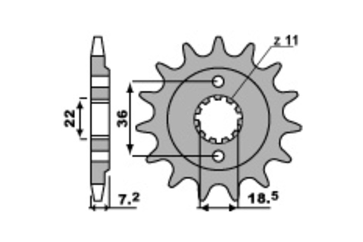 Pignon PBR acier standard 2067 - 520