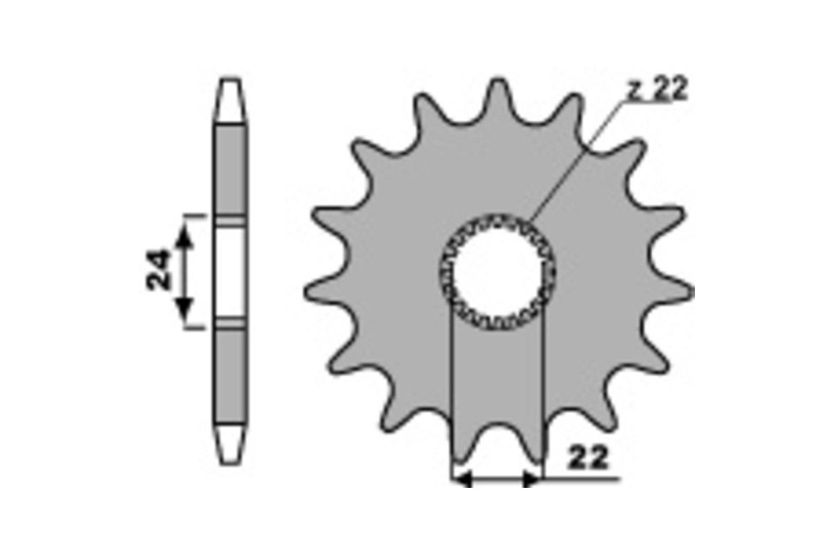 Pignon PBR acier standard 406 - 520