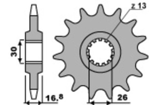 Pignon PBR acier anti-bruit 2068 - 525
