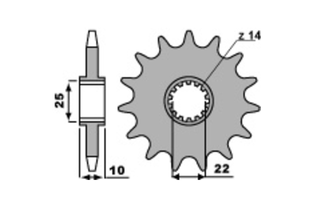Pignon PBR acier standard 2070 - 520