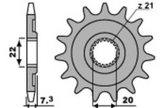 Pignon PBR acier standard 2120 - 520