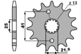 Pignon PBR acier standard 438 - 520