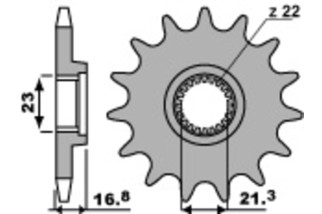 Pignon PBR acier standard 443 - 520