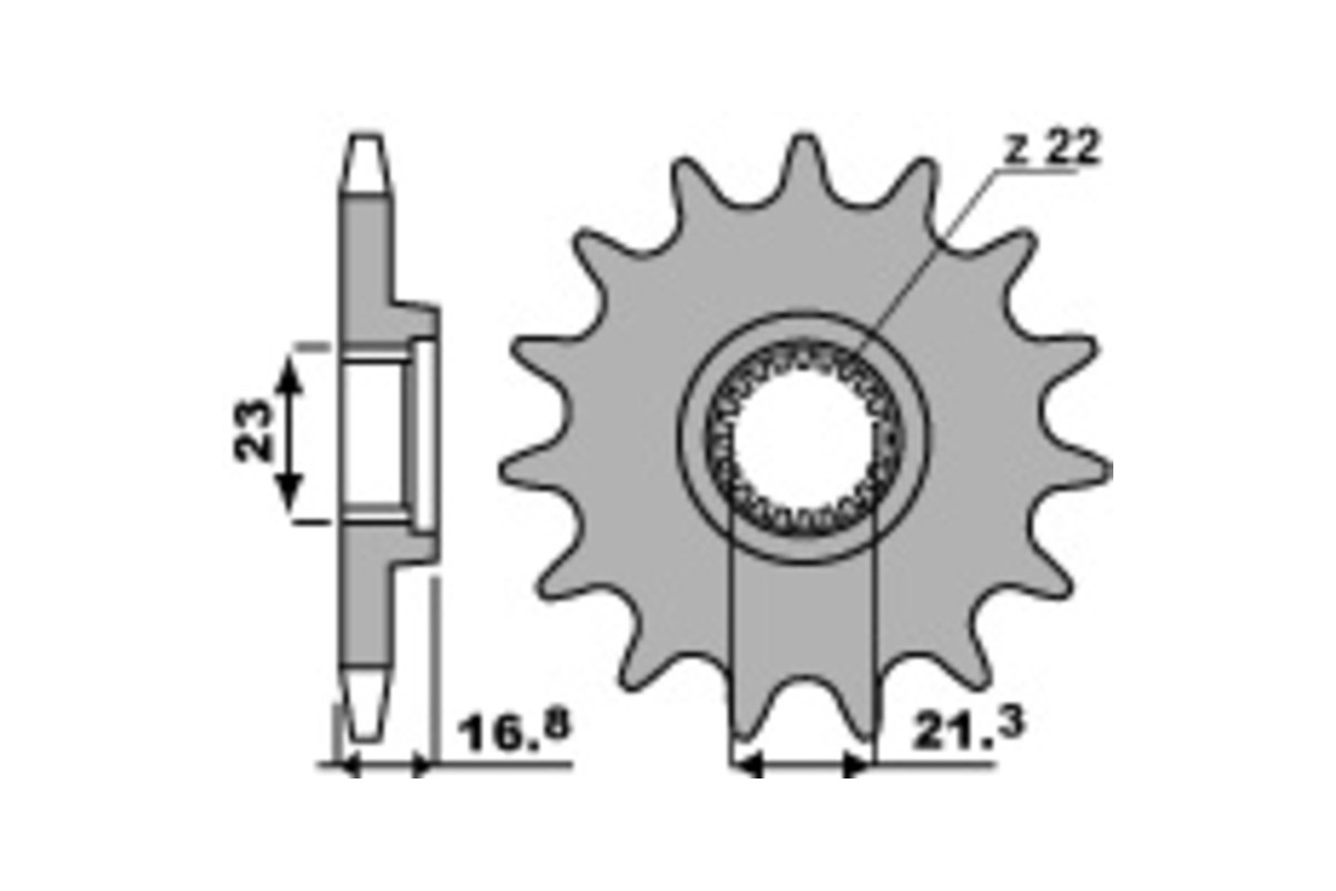 Pignon PBR acier standard 443 - 520