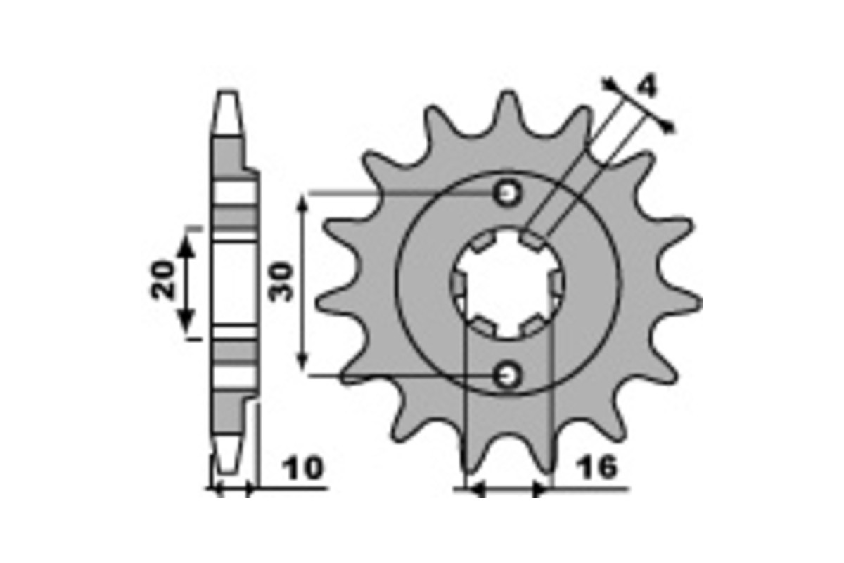 Pignon PBR acier standard 720 - 520