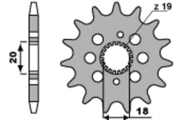 Pignon PBR acier standard 2157 - 420
