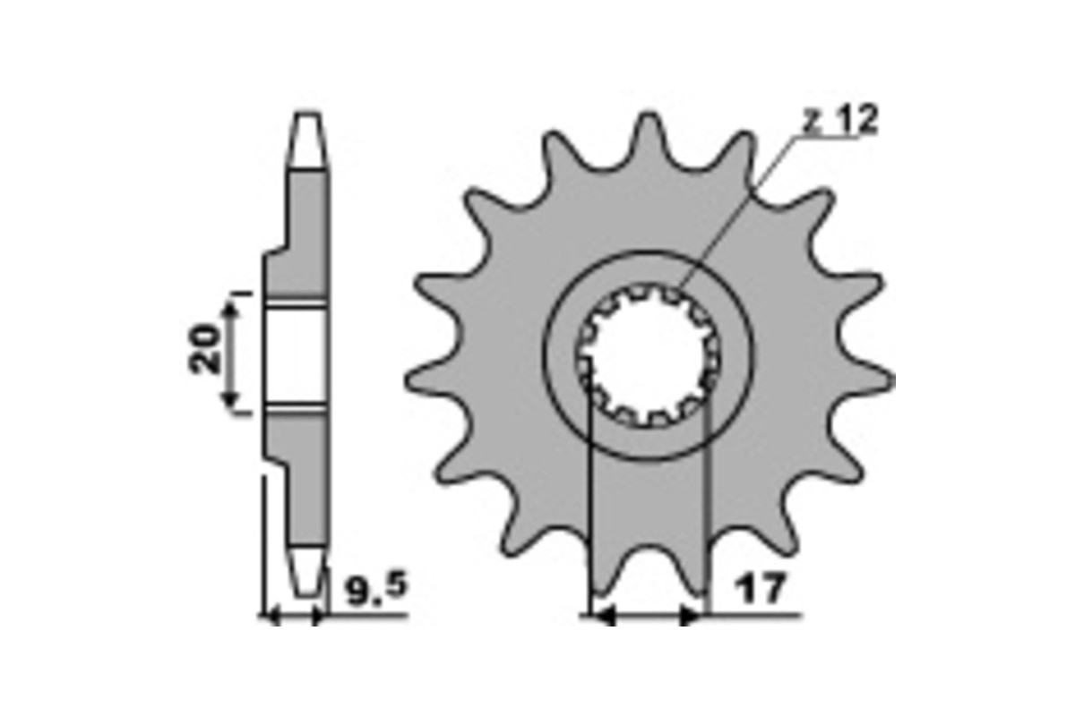 Pignon PBR acier standard 7005 - 420