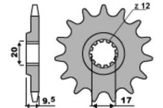 Pignon PBR acier standard 7005 - 420