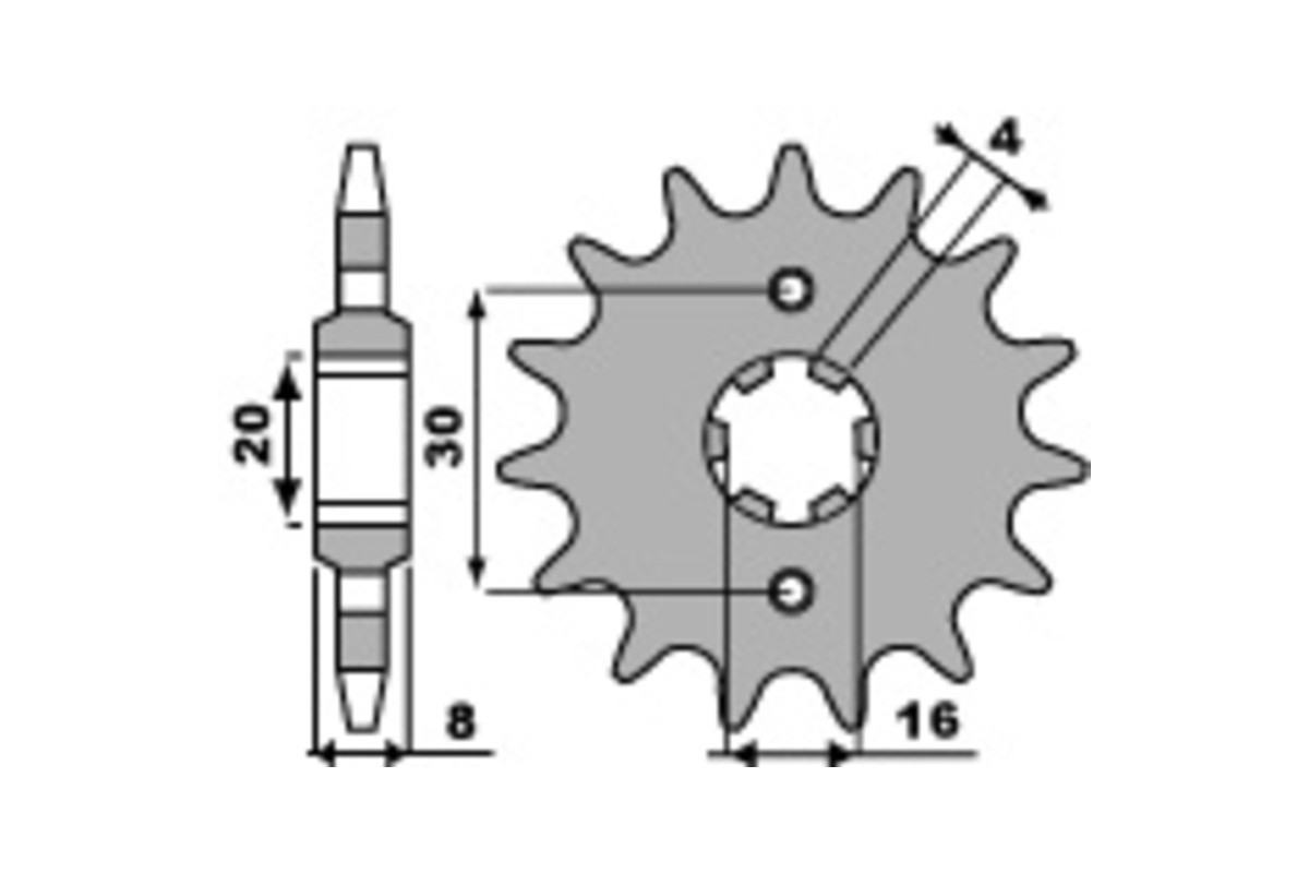Pignon PBR acier standard 718 - 520