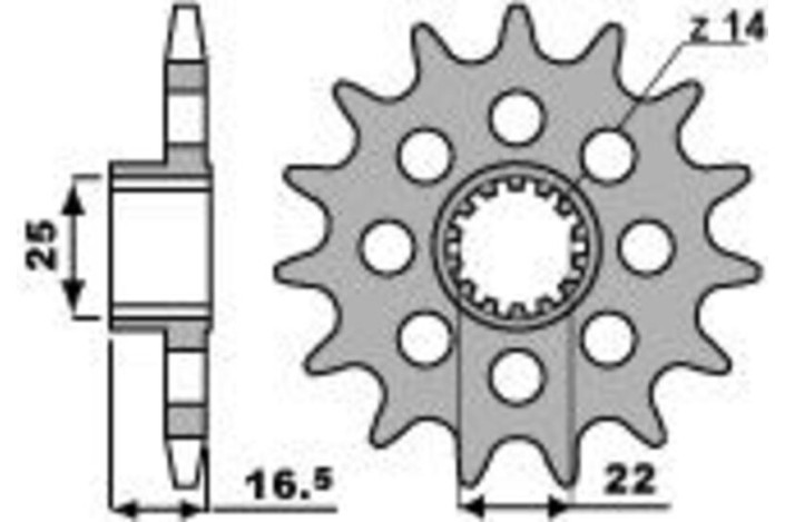 Pignon PBR acier standard 2171 - 520