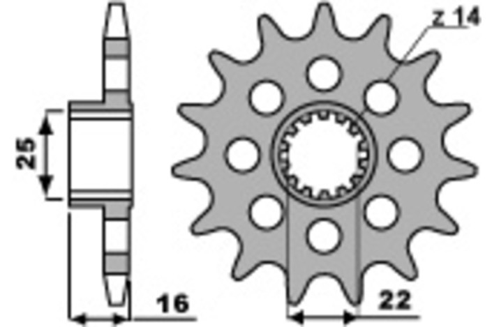 Pignon PBR acier standard 2171 - 520