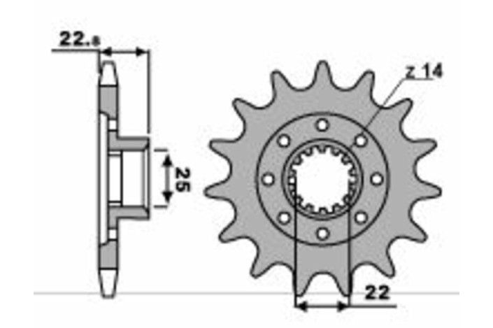 Pignon PBR acier standard 2252 - 520